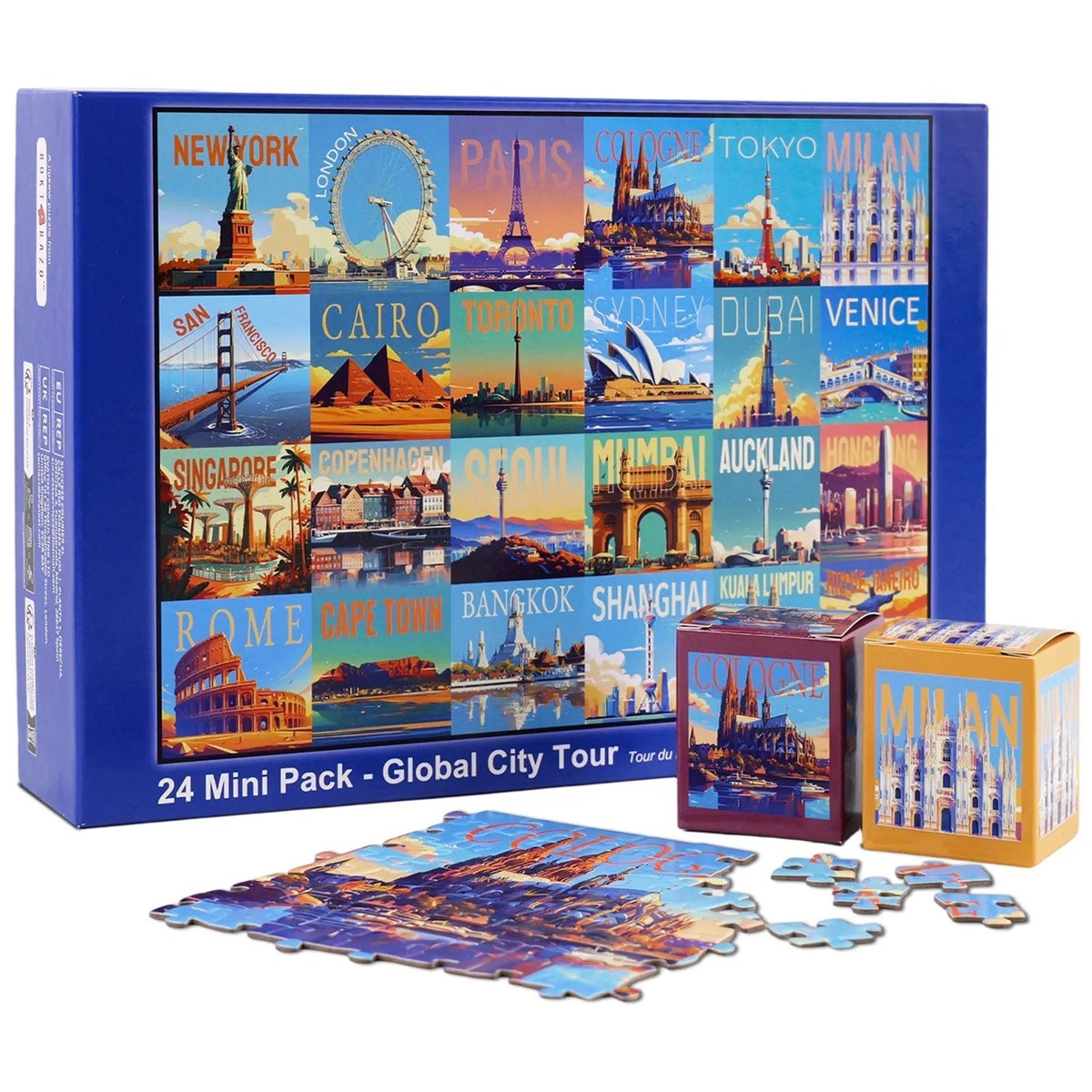 Calendrier de l’Avent puzzle sur le thème du voyage
